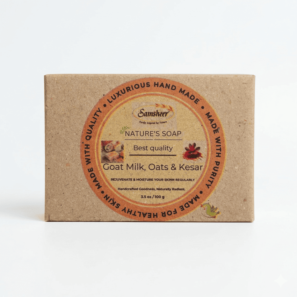 Goat Milk & Kesar Natural Body Soap