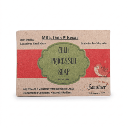 Milk, Oats & Kesar Cold Process Natural Body Soap