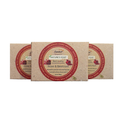 Rose & Beetroot Natural Body Soap