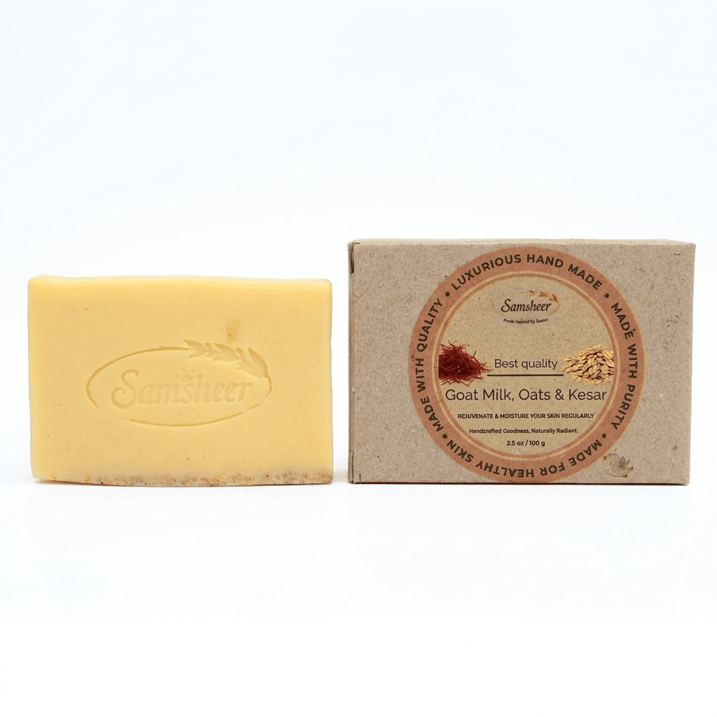 Goat Milk & Kesar Natural Body Soap