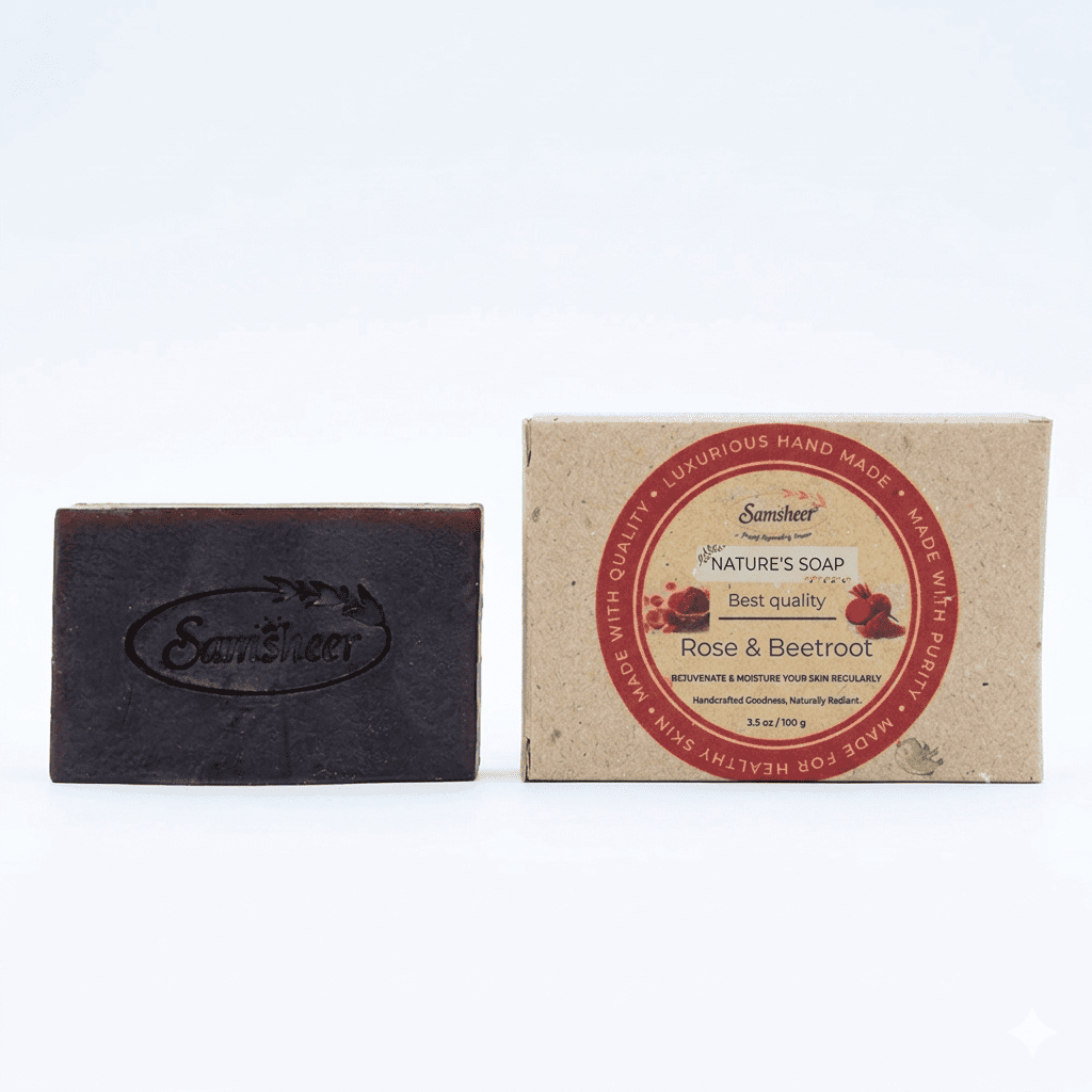 Rose & Beetroot Natural Body Soap