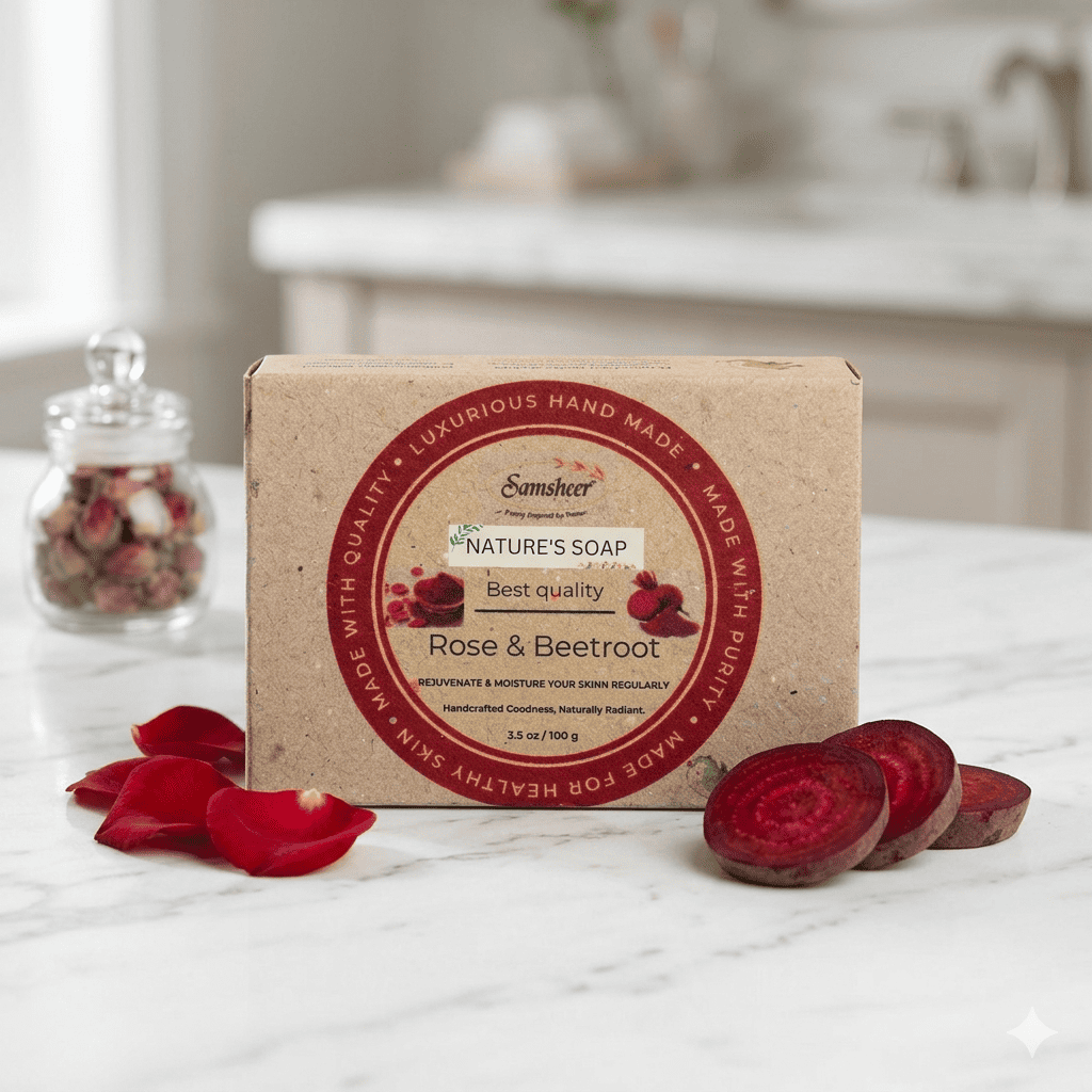 Rose & Beetroot Natural Body Soap