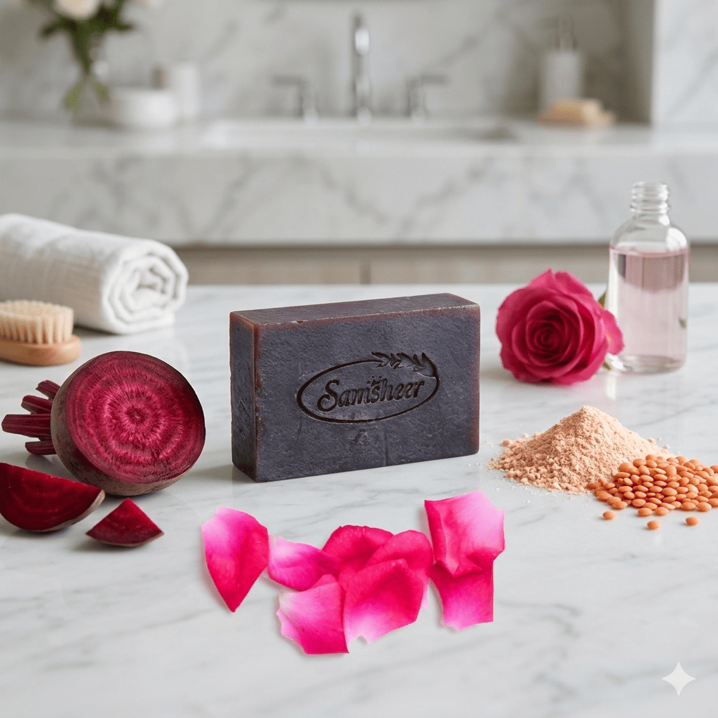 Rose & Beetroot Natural Body Soap