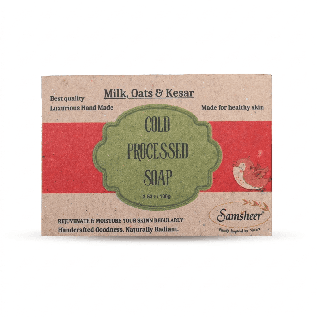 Milk, Oats & Kesar Cold Process Natural Body Soap