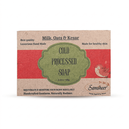 Milk, Oats & Kesar Cold Process Natural Body Soap