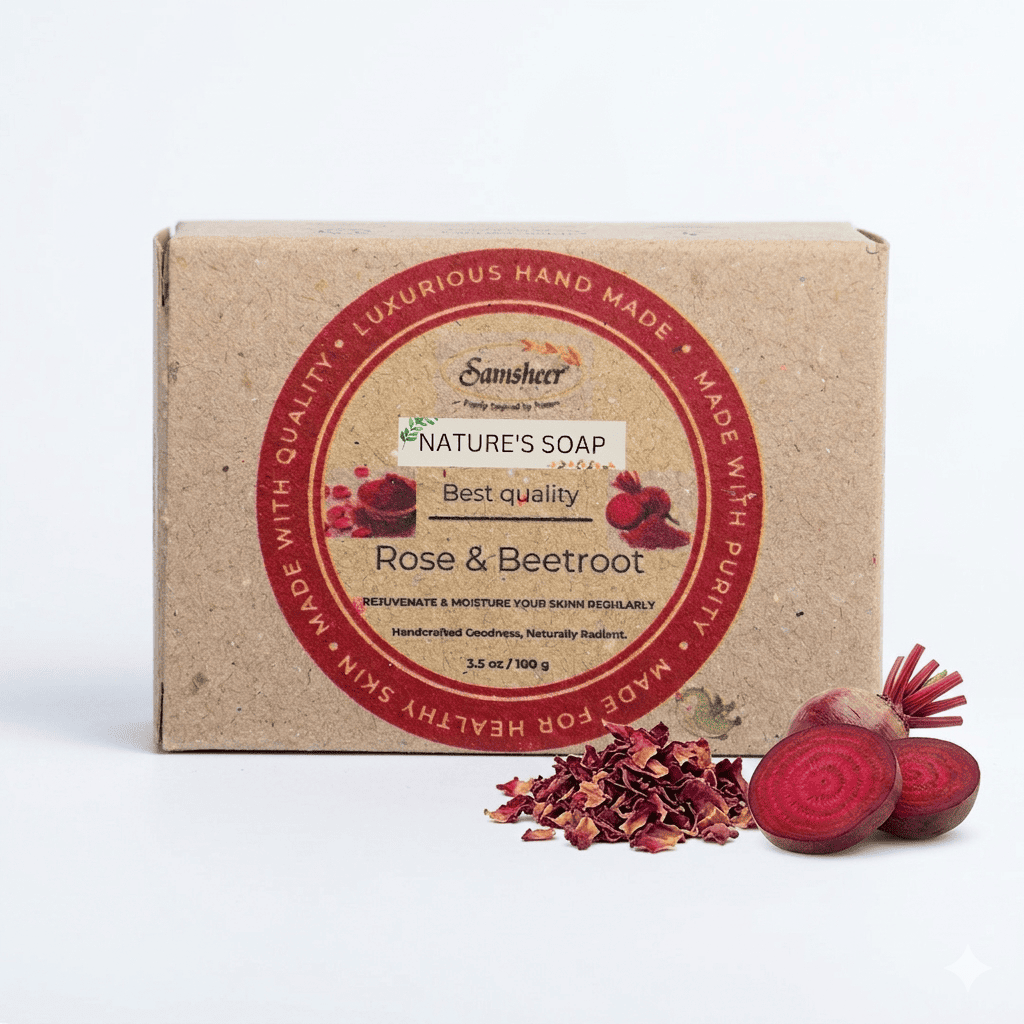 Rose & Beetroot Natural Body Soap