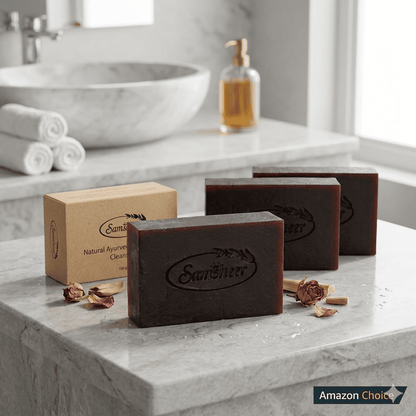 Red & White Sandalwood Natural Body Soap | ALL IN ONE BODY SOAP